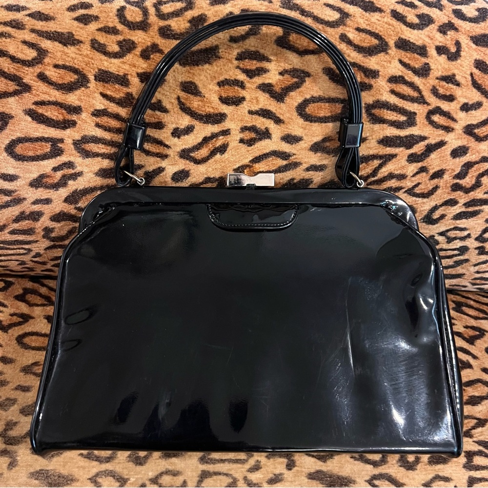 Authentic Vintage 60s 
Patent Leather Bag